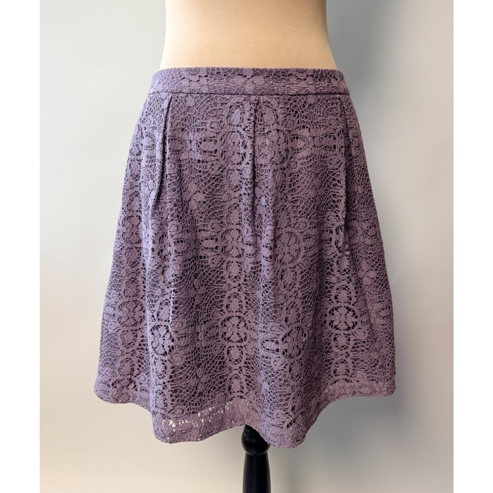 The limited A-line Skirt Lavender Crochet Lace‎ Short Skirt Womens Large Petite